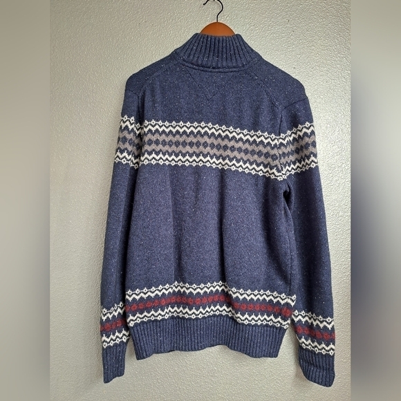 Tommy Hilfiger Fair Isle Pull Over Wool Blend Sweater - Picture 2 of 6
